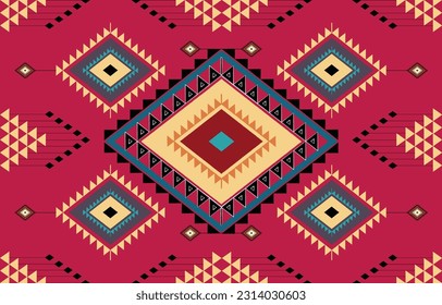 Geometric Ethnic Patterns. American, African,Western, Aztec, motif Navajo, and bohemian pattern styles. designed for background,wallpaper,print, carpet,wrapping,tile,salong, batik.vector illustration