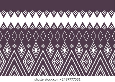 Geometric ethnic patterns. Cross Stitch. Seamless pattern in tribal, folk embroidery, and Mexican style. Aztec geometric art ornament print.Design for carpet, wallpaper, clothing, wrapping, fabric.