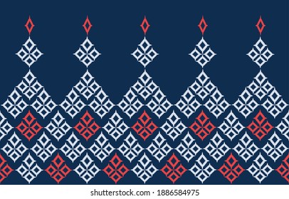 Patrones étnicos geométricos. Diseño exótico para tela, ropa, textil, fondo, escote, alfombra, vector. Tribal, bordado, de estilo oriental. Patrón tradicional tailandés de seda. Diseño contemporáneo