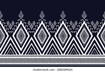 Geometric ethnic patterns indigenous tribal traditional design for background, wallpaper, carpet, cloth, wrap, batik, embroidery style vector illustration