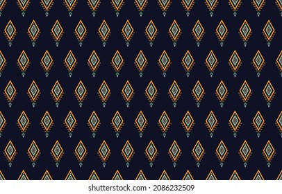 Patrones étnicos geométricos indígenas tribales tradicionales. estilo de bordado de diseño para fondo, tapicería, alfombra, tela, envoltura, batik, ilustración vectorial