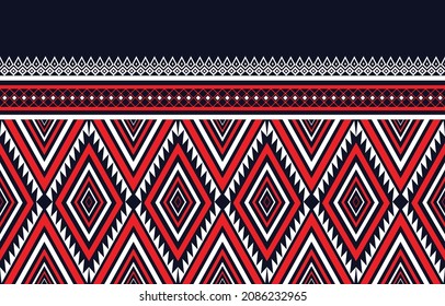Geometrische ethnische Muster indigenen Stammes Tradition. Design-Stickereien für Hintergrund, Tapete, Teppich, Stoff, Wrap, Batik, Vektorgrafik