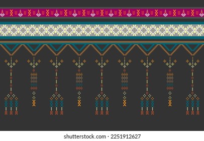 geometric ethnic patterns, geometric tribal patterns, geometric batik patterns represent tribal batik textiles and tribal symbols.   is designed for use in textile, fabric, clothing, Batik, Embroidery