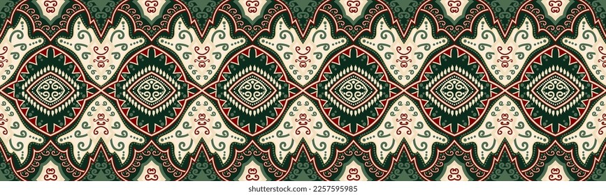 Geometric ethnic patterns.Pixel pattern. Traditional Design. Border Aztec ornament. folklore ornament for ceramics EP.10.Design for Saree,  Clothing, fabric, batik, Knitwear, Embroidery, Traditional 