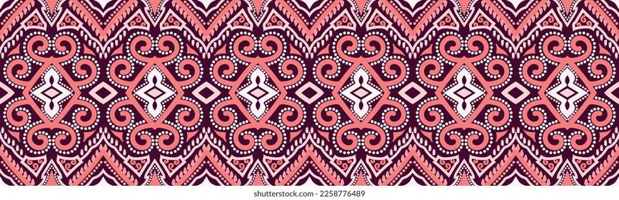 Geometric ethnic patterns.Pixel pattern. Traditional Design. Border Aztec ornament. folklore ornament for ceramics EP.15.Design for Saree,  Clothing, fabric, batik, Knitwear, Embroidery, Traditional 