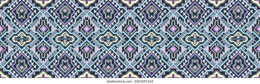 Geometric ethnic patterns.Pixel pattern. Traditional Design. Border Aztec ornament. folklore ornament for ceramics EP.22.Design for Saree,  Clothing, fabric, batik, Knitwear, Embroidery, Traditional 