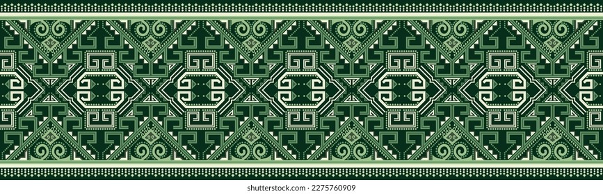 Geometric ethnic patterns.Pixel pattern. Traditional Design. Border Aztec ornament. folklore ornament for ceramics EP.42.Design for Saree,  Clothing, fabric, batik, Knitwear, Embroidery, Traditional 