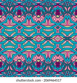 Geometric ethnic print abstract decorative vector seamless ornamental pattern playful design