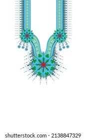 Geometric ethnic seamless flower pattern design