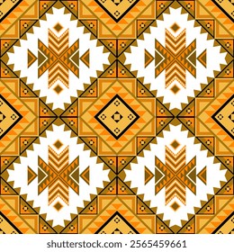 Geometric ethnic seamless pattern. Abstract ethnic geometric design for fabric, carpet, tile, clothing, embroidery, wallpaper and background. Vector ethnic design, Navajo, Native American,illustration