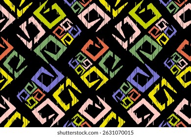 Geometric ethnic seamless pattern. abstract illustration. design for geometric pattern wallpaper. Tribal ethnic vector texture. Aztec style. Folk embroidery. Indian, Scandinavian, African rug.