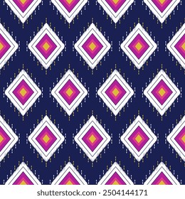 Geometric Ethnic seamless pattern. Aztec geometric art ornament print. Ethnic abstract art. Design for fabric, carpet, batik, clothing and wallpaper.