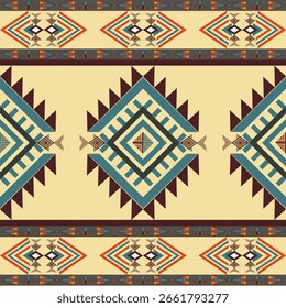 padrão étnico geométrico sem emenda. Design de ilustração étnica colorida para tecido, têxtil, cobertor, tapete, tapete e moda, 300dpi