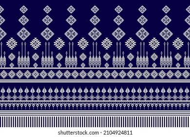 Geometric ethnic seamless pattern design. Flower Aztec fabric carpet ornament boho chevron textile decoration wallpaper. Tribal turkey African Indian traditional embroidery vector illustrations