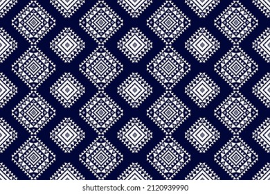 Geometric ethnic seamless pattern design. Aztec fabric carpet mandala ornament chevron textile decoration wallpaper Tribal turkey African American traditional embroidery vector illustration background