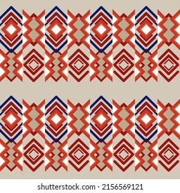 Geometric ethnic seamless pattern design for ethnic fabric, wrapping,wallpaper,tile. ethnic modern ornament background print design