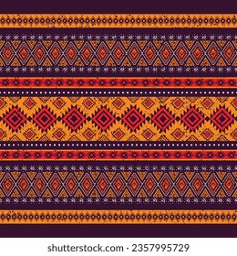 Geometric ethnic seamless pattern design. Native American pattern. Design for background, carpet, wallpaper, clothing, wrapping, fabric, cover, rug, scarf. Grunge texture in tribal. Navajo motif.