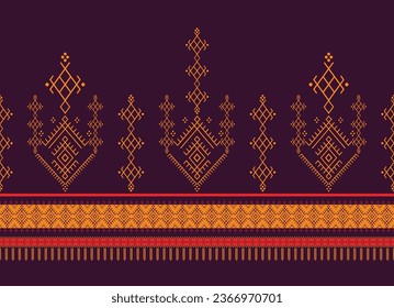 Diseño de patrones geométricos sin costura. Diseño para papel tapiz, tela, ropa, pañuelo, alfombra, almohada, alfombra, manta, cortina, cubierta, textil. Motivos nativos americanos. Estilo de bordado africano.