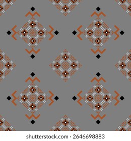 Design de padrão sem emenda étnica geométrica para tapete, cortina, roupas, tecido, papel de embrulho, telhas, têxteis, batik, textura e wallpaper.Vetor fundo.