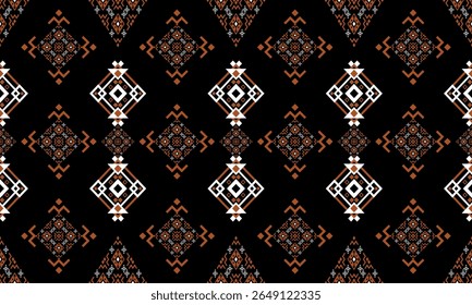 Design de padrão sem emenda étnica geométrica para tapete, cortina, roupas, tecido, papel de embrulho, telhas, têxteis, batik, textura e wallpaper.Vetor fundo.