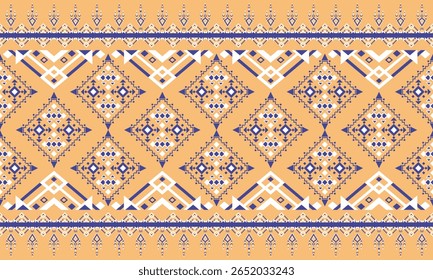 Design de padrão sem emenda étnica geométrica para tapete, cortina, roupas, tecido, papel de embrulho, telhas, têxteis, batik, textura e wallpaper.Vetor fundo.