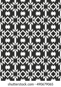 Geometric ethnic seamless pattern design. Vector illustration.
