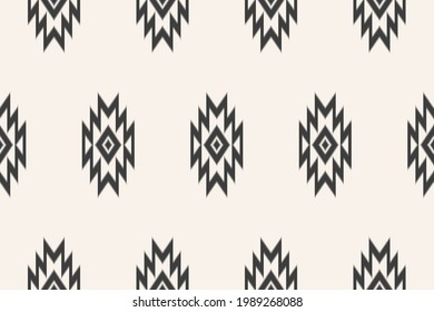 Patrón geométrico étnico sin costuras, fondo de patrón de ikat étnico, patrón de tejido ikat, patrón sin costura, textura de tela. Ilustración vectorial. 