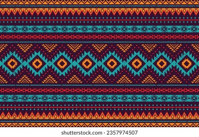 Geometric ethnic seamless pattern. Native American pattern. Design for background, carpet, wallpaper, clothing, wrapping, fabric, cover, rug, scarf. Grunge texture in tribal. Decorative Abstract.