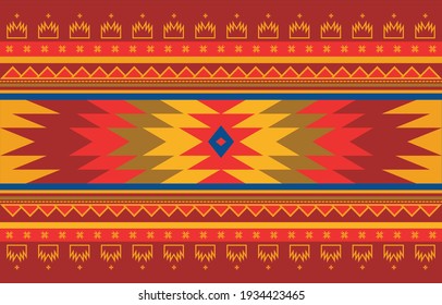 africano, estadounidense, geométrico étnico oriental ikat sin fisuras diseño tradicional, alfombra, papel pintado, ropa, envoltura, batik, tela, ilustración vectorial para el fondo. estilo bordado.