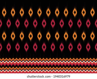Nahtlose traditionelle Hintergrundmuster, orientalische ethnische oder volkstümliche Stoffmuster für Tapeten, Tapeten, Kleidung, Batik-Umhüllung, Stoff, Stickereistil, Vektorgrafik.