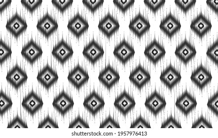 Geometric ethnic seamless pattern Oriental ethnic pattern traditional background, tribal seamless pattern Design for carpet,wallpaper,clothing,wrapping,fabric, Vector illustration embroidery style.