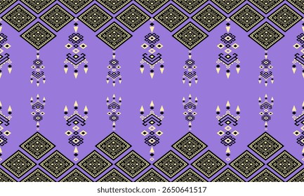 Geométrico étnico sem emenda padrão roxo projeto de fundo para tapete, cortina, roupas, tecido, papel de embrulho, telhas, têxteis, batik, textura e wallpaper.Vetor fundo