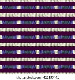 Geometric Ethnic Seamless Pattern. Striped Abstract Texture.