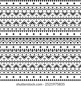 Geometric Ethnic Seamless Pattern Texture design vector 250924