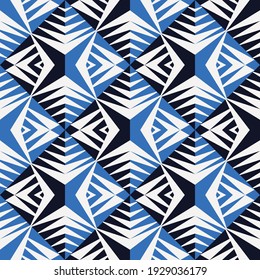 Geometric Ethnic Seamless Pattern. Traditional Design For Background, Wallpaper, Clothing, Wrapping, Carpet, Tile, Fabric, Decoration, Vector Illustration, Embroidery Style. African Textile Patterns.