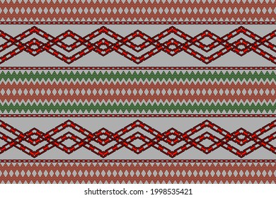 Geometrisches ethnisches nahtloses Muster, traditionelles Design für Hintergrund, Teppich, Tapeten, Kleidung, Umhüllung, Batik, Stoff, Vektorgrafik.Stickereistil.