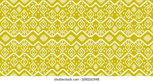 Geometric ethnic seamless pattern traditional Design for background,carpet,wallpaper,clothing,wrapping,Batik,fabric,Vector illustration.embroidery style.