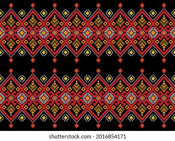 Geometric ethnic seamless pattern traditional Design for background,carpet,wallpaper,clothing,wrapping,Batik,fabric vector illustration.African pattern.