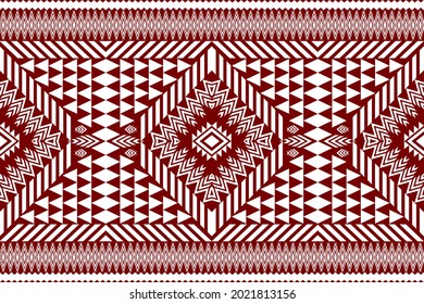 Geometric ethnic seamless pattern traditional. Design for background,carpet,wallpaper,clothing,wrapping,Batik,fabric,Vector illustration.embroidery style.