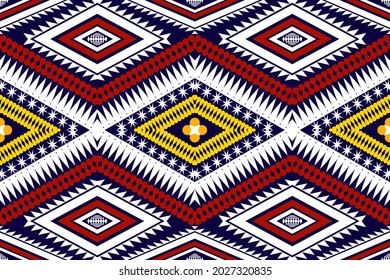 Geometrisches ethnisches nahtloses Muster traditionell. Design für Hintergrund, Teppich, Tapete, Kleidung, Umhüllung, Batik, Stoff, Vektorgrafik.Stilrichtung.