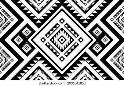 Geometric ethnic seamless pattern. Traditional native style. Design for background, illustration, wallpaper, fabric, clothing, carpet, embroidery