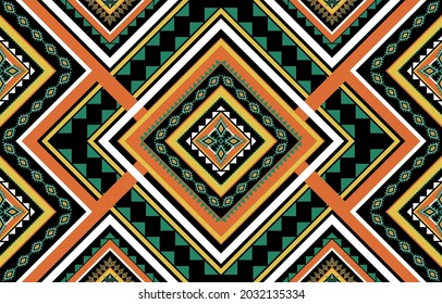 Geometric ethnic seamless pattern. Traditional native style. Design for background, illustration, wallpaper, fabric, clothing, carpet, embroidery