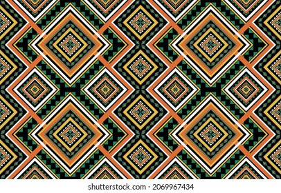 Geometric ethnic seamless pattern. Traditional tribal style. Design for background,illustration,texture,fabric,wallpaper,clothing,carpet,batik,embroidery