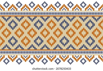 Geometric ethnic seamless pattern. Traditional tribal style. Design for background,illustration,texture,fabric,wallpaper,clothing,carpet,sarong,batik,embroidery