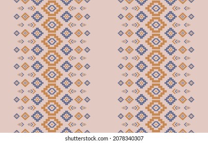 Geometric ethnic seamless pattern. Traditional tribal style. Design for background,illustration,texture,fabric,wallpaper,clothing,carpet,sarong,batik,embroidery