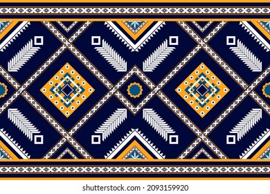 Geometric ethnic seamless pattern traditional background design for carpet, wallpaper, wrapping, batik, clothes.