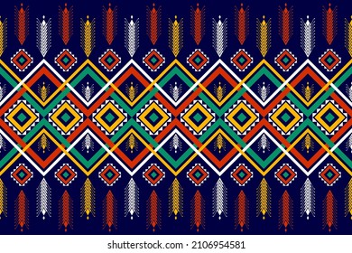 Geometric ethnic seamless pattern traditional. Design for background, carpet,wallpaper,clothing,wrapping,batik,fabric,Vector,illustration,embroidery.