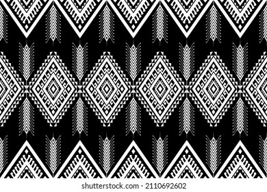 Patrón geométrico étnico sin fisuras tradicional. Banda nativa. Al estilo americano. Diseño para fondo, alfombra, papel pintado, ropa, envoltura, batik, tela, vector, ilustración, bordado.