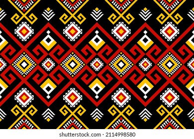 Geometrisches ethnisches nahtloses Muster traditionell. Art Stamm-aztec Stil. Design für Hintergrund,Illustration,Stoff,Batik,Kleidung,Umhüllung,Tapete,Teppich,Stickereien