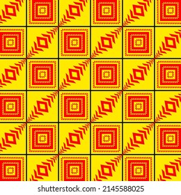 Geometrisches ethnisches nahtloses Muster, traditionelles Design für Hintergrund, Teppich, Tapeten, Kleidung, Umhüllung, Batik, Stoff, Vektorgrafik.Stickereistil.